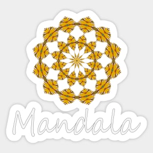 Yoga Mandala Symmetric Flower Pattern Sticker